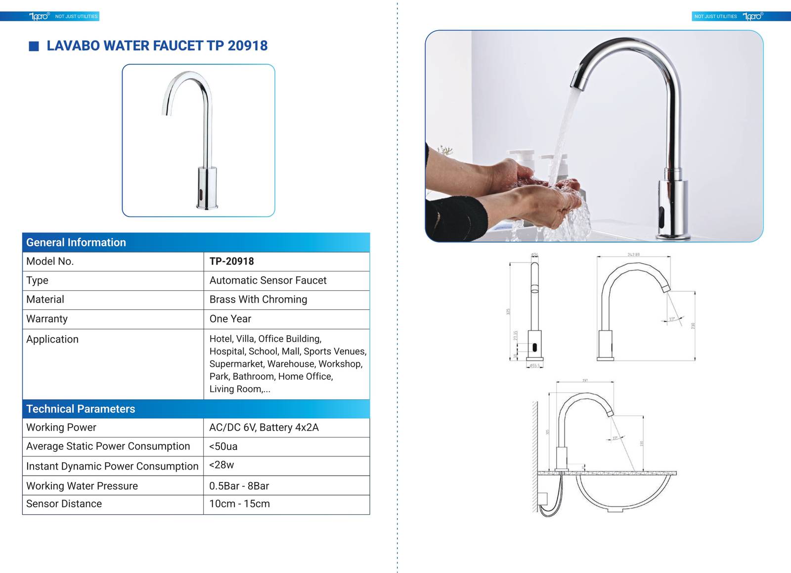 Thiết bị vệ sinh cảm ứng TPPRO Catalogue và Bảng giá mới nhất  /Page 17